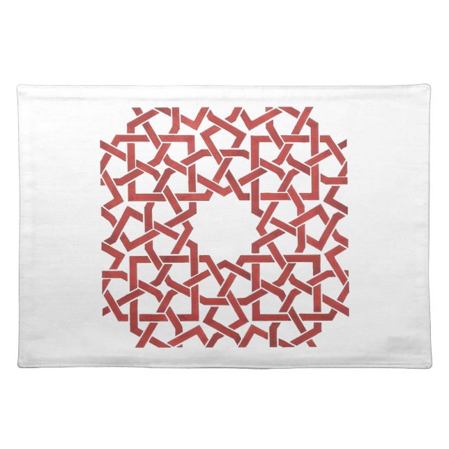 Table set Moroccan Mosaic red MAMLUK Cloth Placemat (Front)
