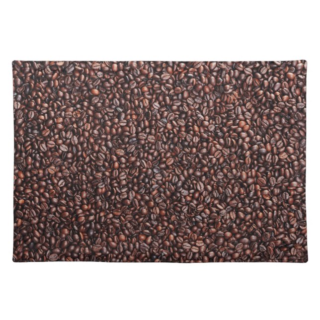table set with coffee beans cloth placemat (Front)