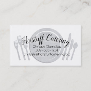 table setting culinary chef catering business card