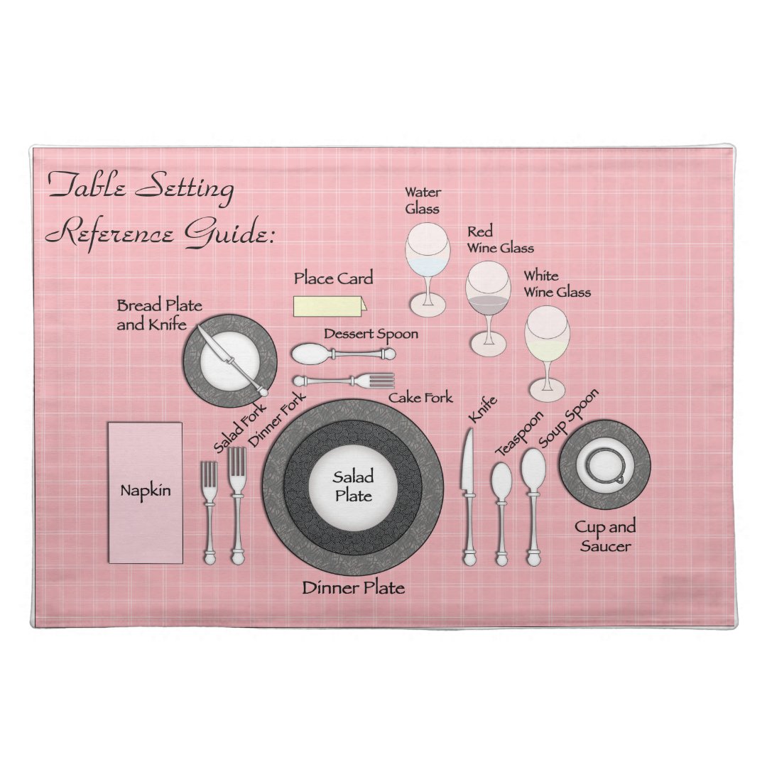 Table setting guide cloth placemat | Zazzle