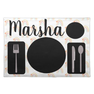 Table Setting Rainbow Learning Place Mat