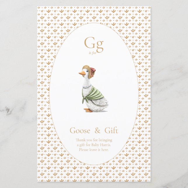 Table signage - gifts (Front)