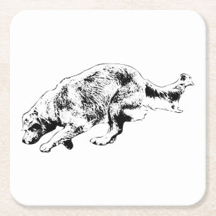 Table Sprint: Golden Snapshot Square Paper Coaster