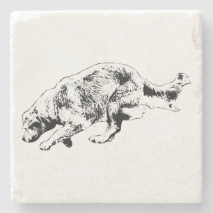 Table Sprint: Golden Snapshot Stone Coaster