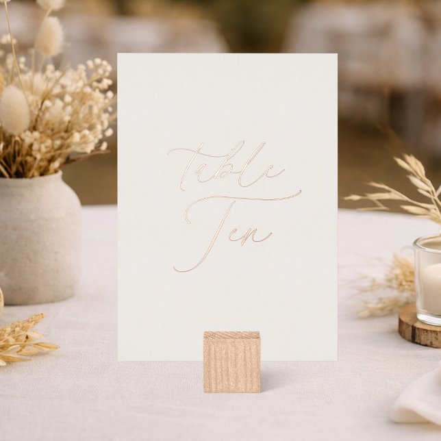 Table Ten Wedding Table Number | Real Foil (Creator Uploaded)