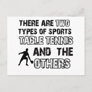 Table Tenins designs for lovers of the sport Postcard