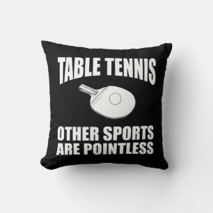 Table Tennis Apparel Novelty Fun Tennis Players D Throw Pillow