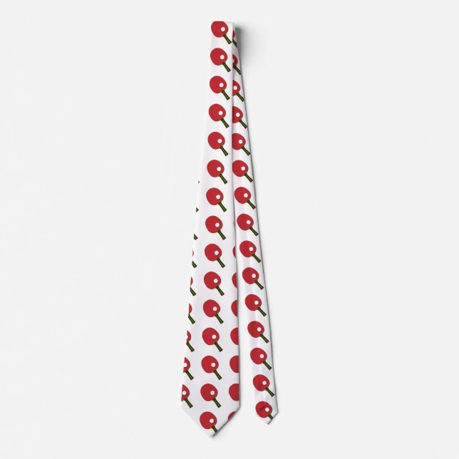 Table Tennis Bat Neck Tie (Front)