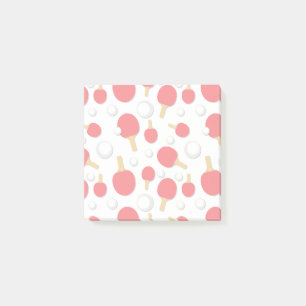 Table Tennis Bats and Balls Patterned Novelty Post-it Notes