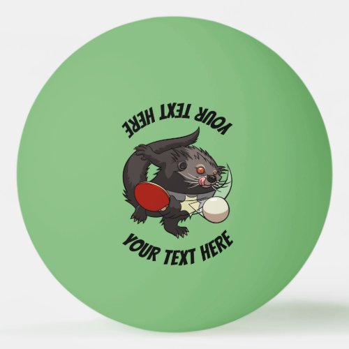 Table Tennis Bearcat Ping Pong Binturong Cartoon Ping Pong Ball