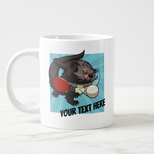 Table Tennis Bearcat Ping Pong Cartoon Binturong Giant Coffee Mug