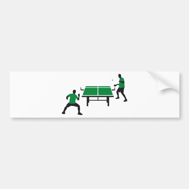 table tennis bumper sticker (Front)