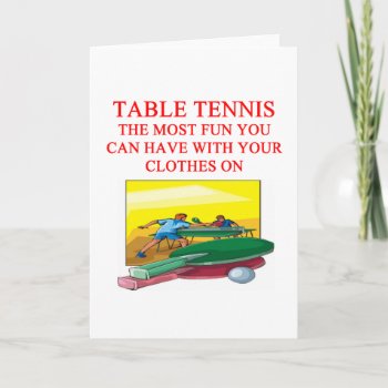 Table Tennis Card by jimbuf at Zazzle