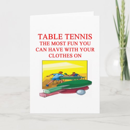 table tennis card