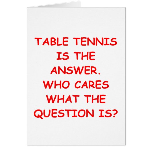 table tennis cards (Front)