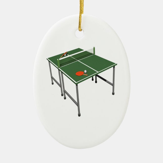 Table Tennis Ceramic Ornament (Front)