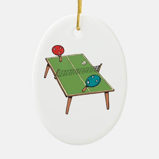 Table Tennis Ceramic Ornament (Front)