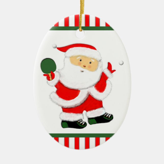 Table Tennis Ceramic Ornament (Front)