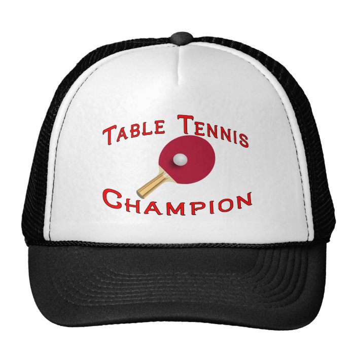 Table Tennis Champion Hats