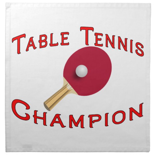 Table Tennis Champion Napkin