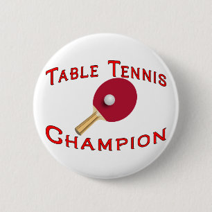 Table Tennis Champion Pinback Button