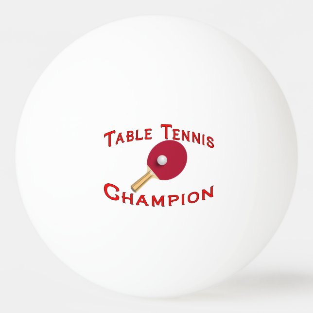 Table Tennis Champion Ping-Pong Ball (Front)