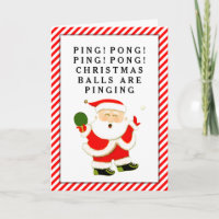 table tennis Christmas Holiday Card