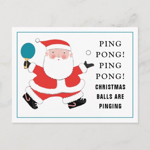 Table Tennis Christmas Holiday Cards