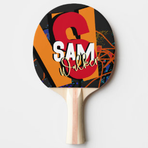 Table Tennis Colorful Name Ping Pong Paddle