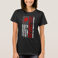Table Tennis Dad USA Flag Design Paddle Table Tenn