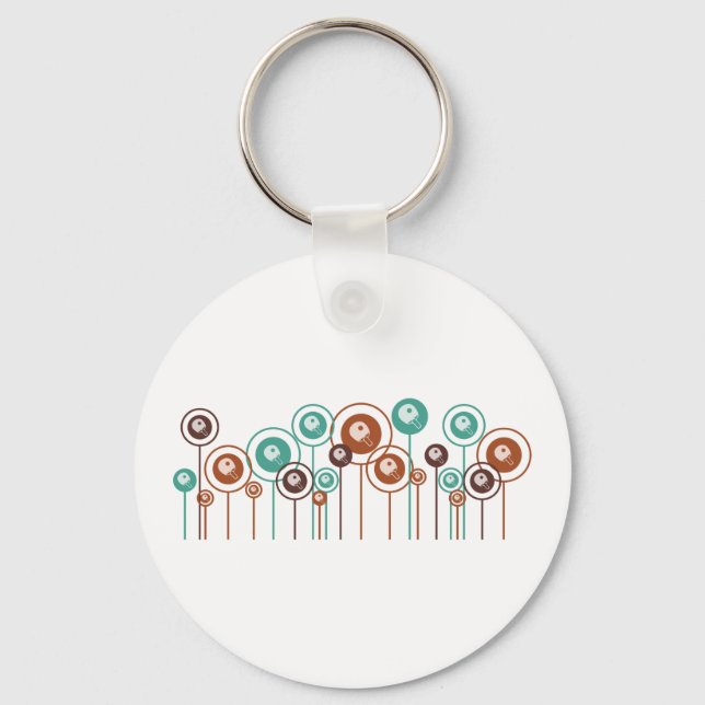 Table Tennis Daisies Keychain (Front)