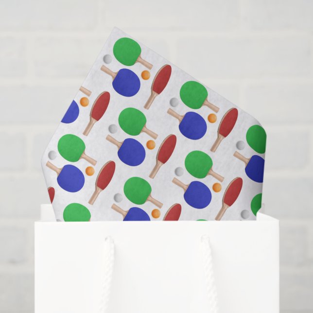 Table Tennis Decoupage Tissue Paper (Gift Bag)