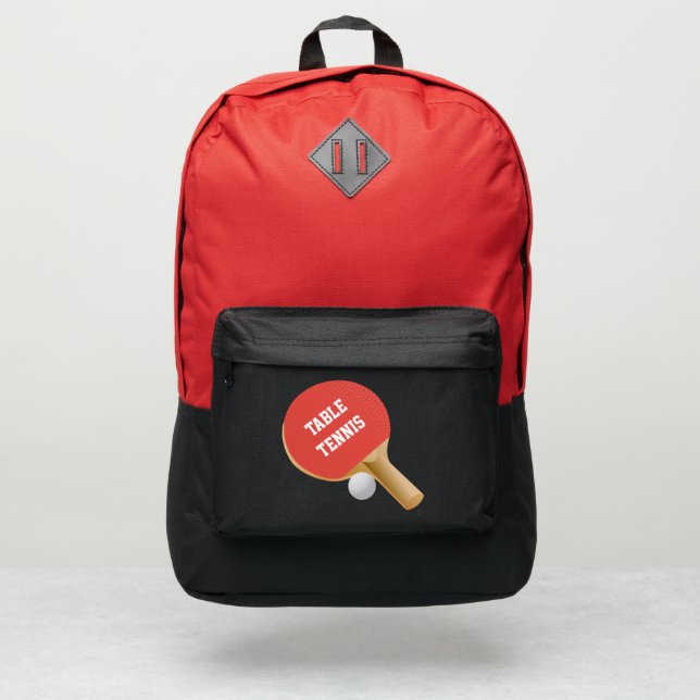 Table Tennis Design Port Authority Backpack (Front)
