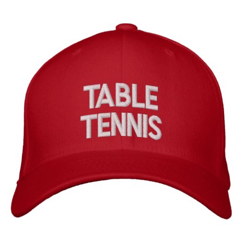 Table Tennis Embroidered Cap  