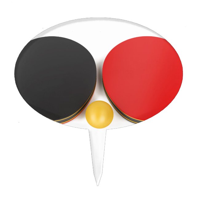 Table tennis equipment cake topper (Front)