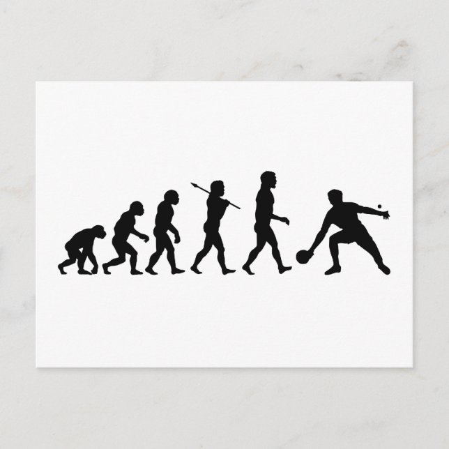 Table Tennis Evolution Fun Sports Postcard (Front)