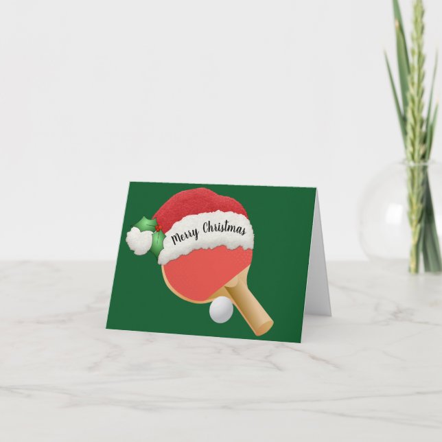 Table Tennis Folded Greeting Card (Front)