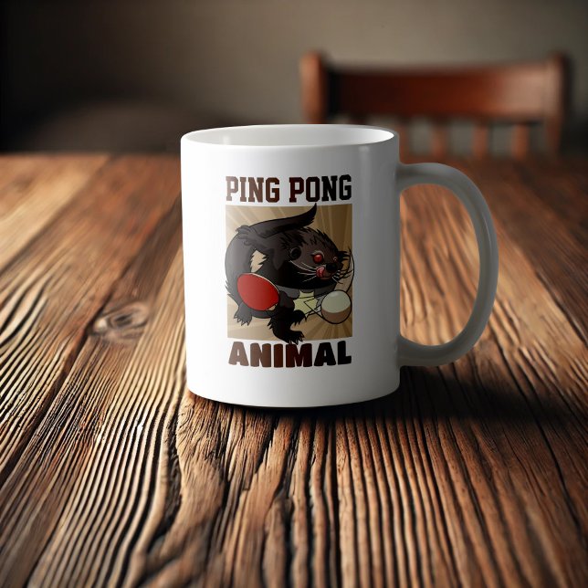 Table Tennis Funny Ping Pong Binturong Bearcat  Coffee Mug (Creator Uploaded)
