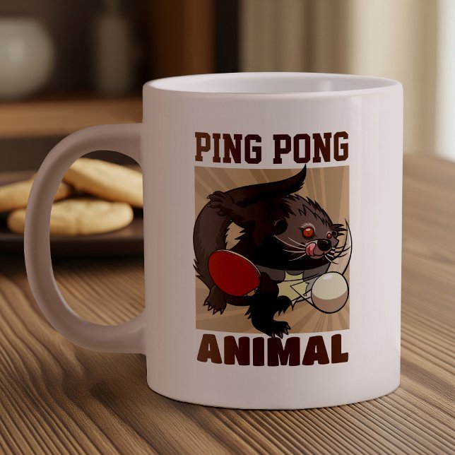 Table Tennis Funny Ping Pong Binturong Bearcat  Giant Coffee Mug (Creator Uploaded)