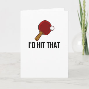 Table Tennis Gifts Ping Pong Table Tennis Player Card