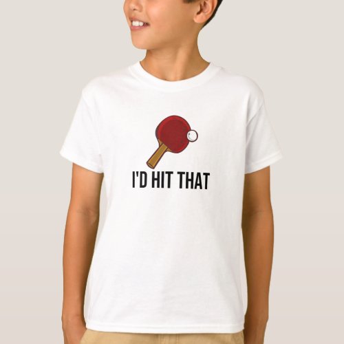 Table Tennis Gifts Ping Pong Table Tennis Player T_Shirt