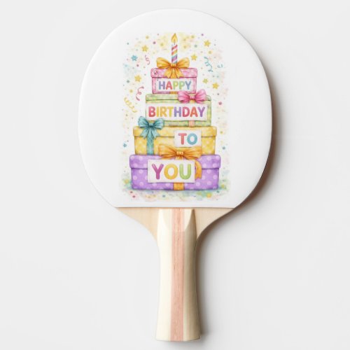 Table tennis happy birthday ping pong paddle