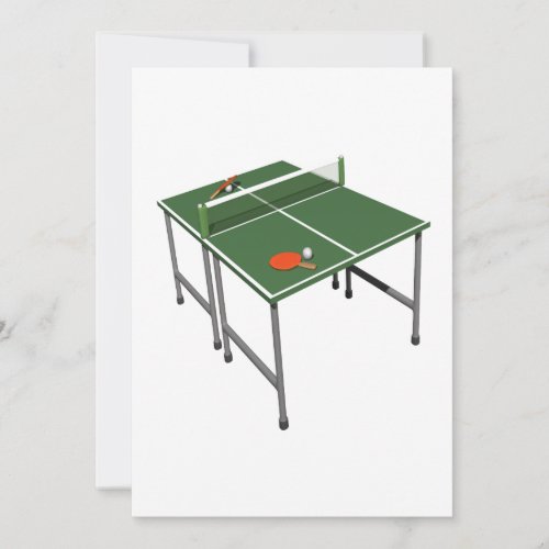 Table Tennis Custom Invitation