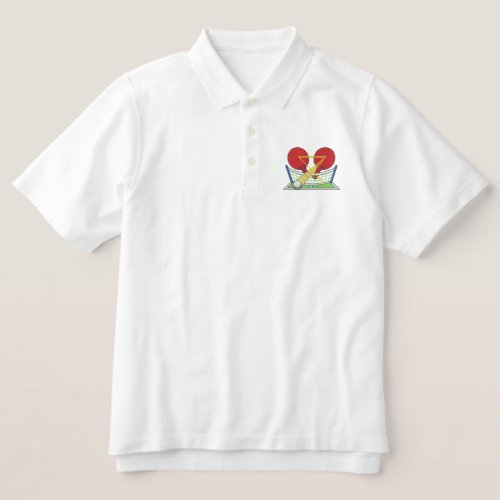 Table Tennis Logo Embroidered Polo Shirt
