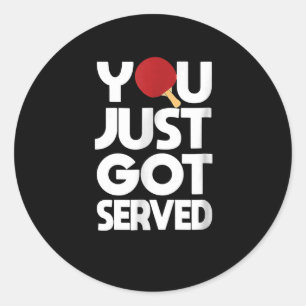 Table Tennis Men Butterfly Ping Pong Classic Round Sticker