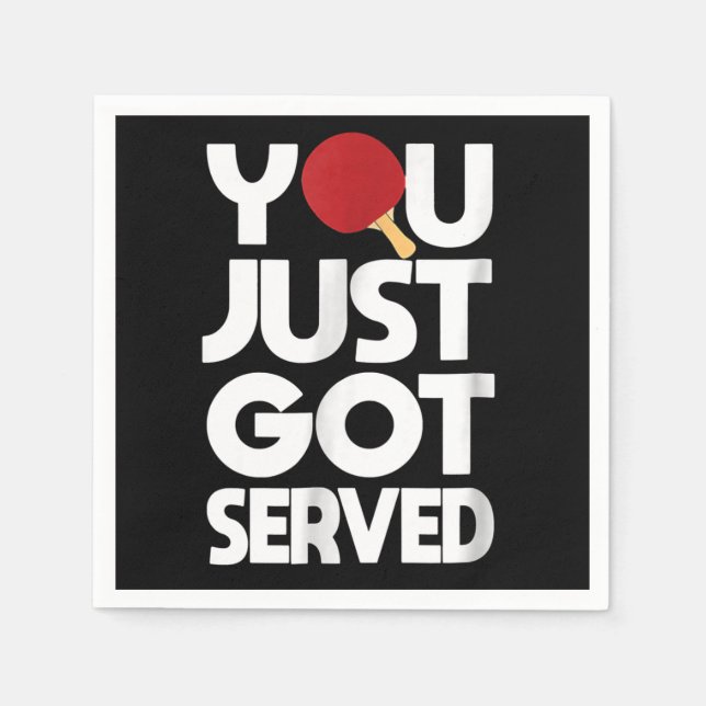 Table Tennis Men Butterfly Ping Pong Napkins (Front)