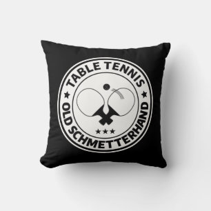 Table tennis old butterfly design for table tennis throw pillow