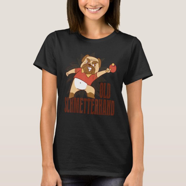 Table Tennis Old Schmetterhand Pingpong Outfit Dog T-Shirt (Front)