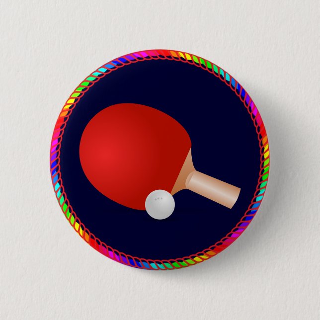 Table Tennis, Paddle and Ball Button (Front)