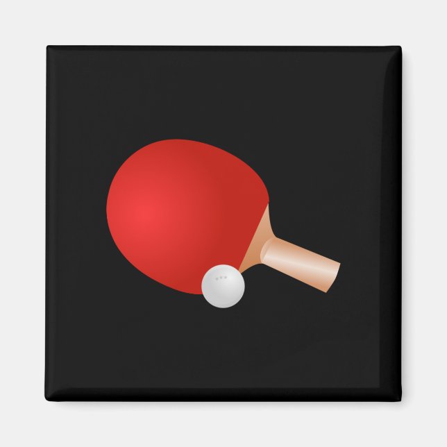 Table Tennis, paddle and ball Magnet (Front)